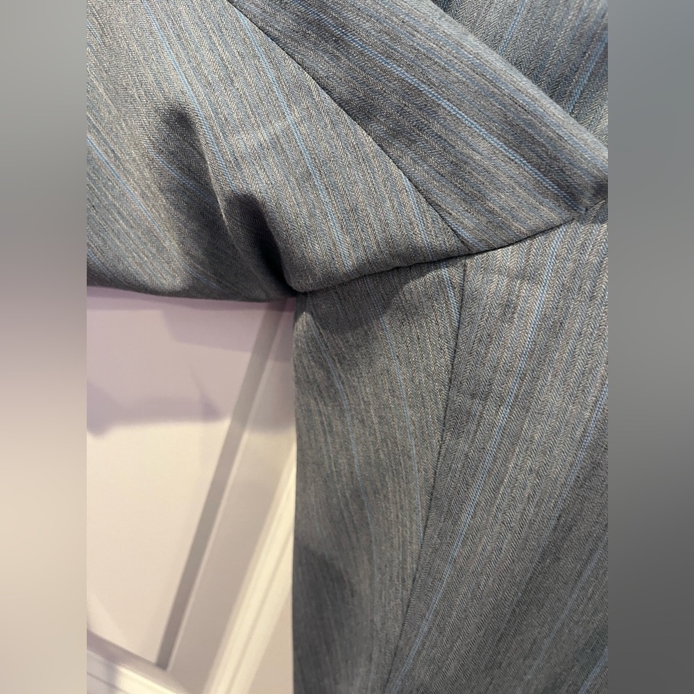 Anne Klein Suit Grey and Blue Pants Size 2 - Picture 2 of 4